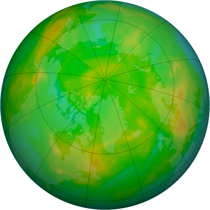 Arctic ozone map for 08 July 1998